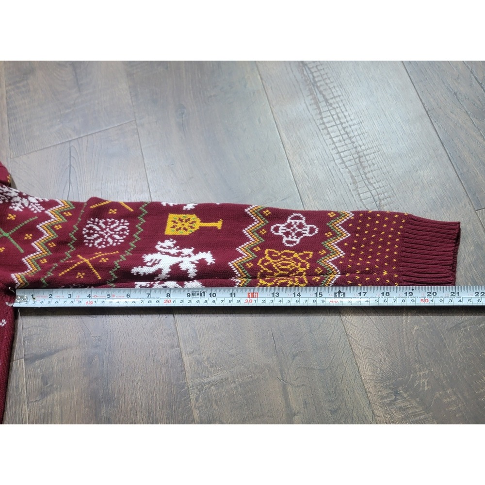 Game of Thrones Lannister I Drink and I Know Things Holiday Sweater Maroon Small - Picture 3 of 7